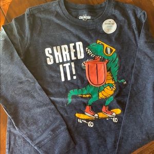 Boys long sleeve dinosaur shirt